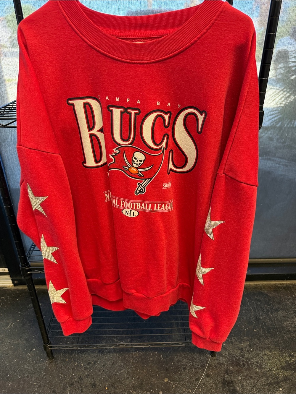 Tampa Bay Bucs Red Crewneck Sweatshirt - NFL Logo